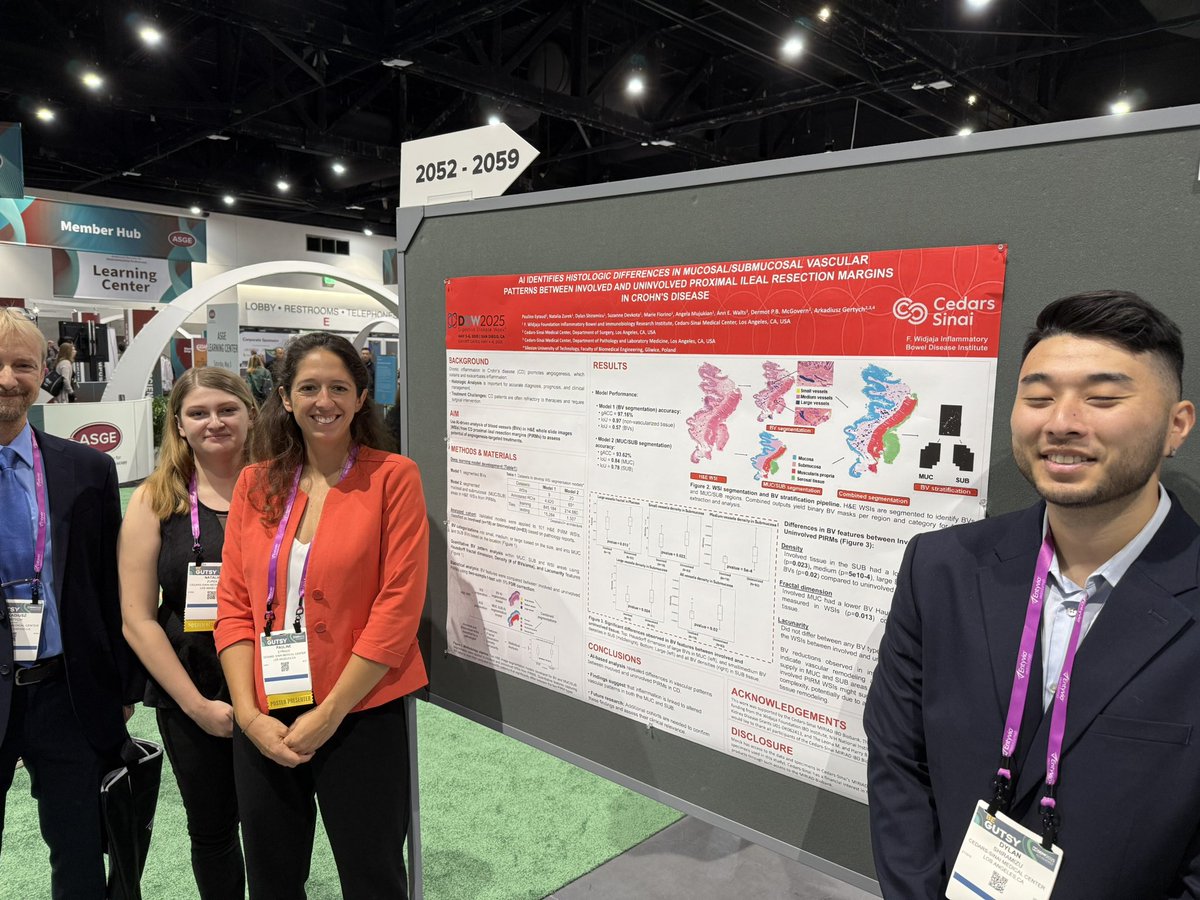 Dr Dermot McGovern (@doc_ibd) on Twitter photo Busy 1st day #DDW2025 for our group: 3 ๐งฌ oral presentations followed by computational pathology & radiomic posters suggesting clinical utility in ASUC, post-op CD recurrence, EIMs & others. Lots more to come with AI/ML in histopathology and radiomics. <a href="/IBDCedarsSinai/">IBD at Cedars-Sinai</a> <a href="/DrPhil_Gu/">Phillip Gu</a> Busy 1st day #DDW2025 for our group: 3 ๐งฌ oral presentations followed by computational pathology & radiomic posters suggesting clinical utility in ASUC, post-op CD recurrence, EIMs & others. Lots more to come with AI/ML in histopathology and radiomics. <a href="/IBDCedarsSinai/">IBD at Cedars-Sinai</a> <a href="/DrPhil_Gu/">Phillip Gu</a>