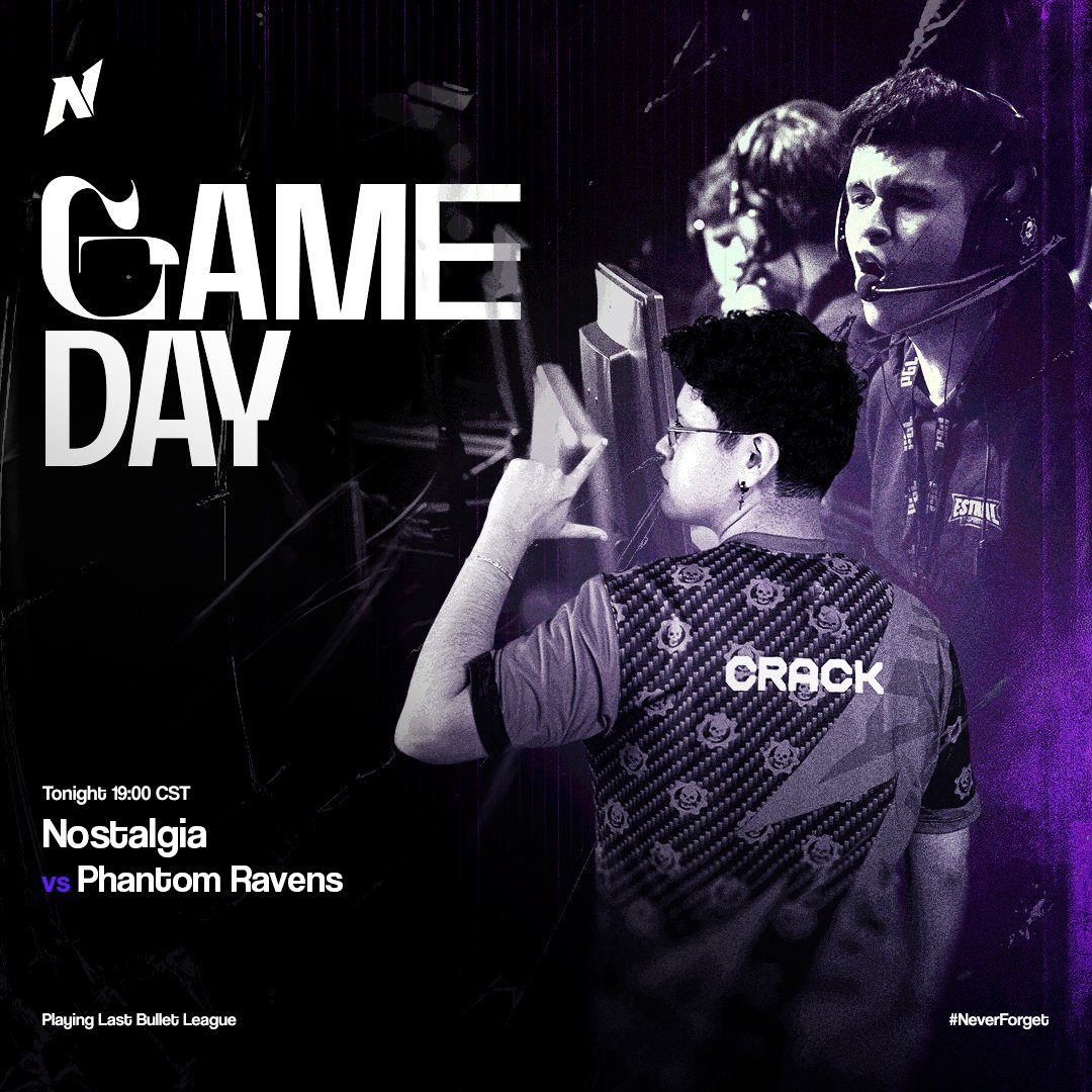 𝐍𝐨𝐬𝐭𝐚𝐥𝐠𝐢𝐚 (@nostalgiagnesis) on Twitter photo 🚨! Hoy es noche de acción!🚨
Hoy nuestro camino inicia una vez más en 𝐋𝐚𝐬𝐭 𝐁𝐮𝐥𝐥𝐞𝐭: 𝐋𝐞𝐚𝐠𝐮𝐞 x <a href="/TeeGamingOrg/">Tee Gaming</a>, enfrentándonos 🆚 <a href="/PhantomRavensOf/">Phantom Ravens</a> 🔥 en punto de las 19:00 cst🕓
¡Mucho éxito chicos , la familia nostalgia estará apoyandolos! 🙌🏻 🤯
🟣 <a href="/Chavisos10k/">Bryan</a> 🚨! Hoy es noche de acción!🚨
Hoy nuestro camino inicia una vez más en 𝐋𝐚𝐬𝐭 𝐁𝐮𝐥𝐥𝐞𝐭: 𝐋𝐞𝐚𝐠𝐮𝐞 x <a href="/TeeGamingOrg/">Tee Gaming</a>, enfrentándonos 🆚 <a href="/PhantomRavensOf/">Phantom Ravens</a> 🔥 en punto de las 19:00 cst🕓
¡Mucho éxito chicos , la familia nostalgia estará apoyandolos! 🙌🏻 🤯
🟣 <a href="/Chavisos10k/">Bryan</a>