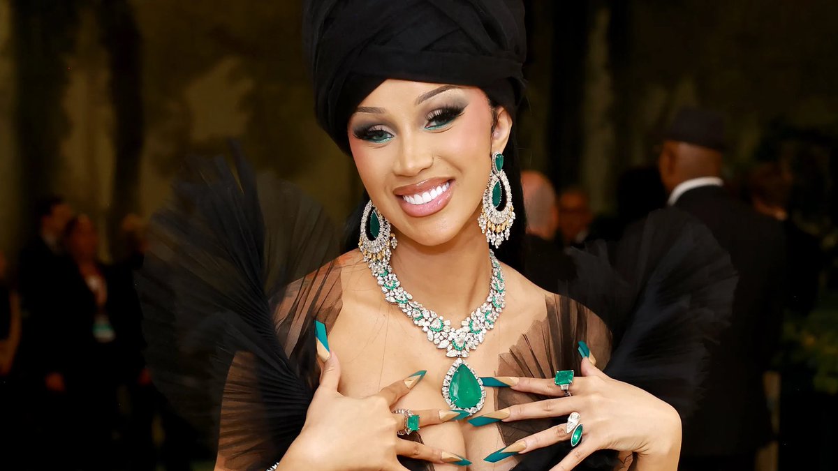 CelebLoveBardi's tweet image. Cardi B makes brief cameo on ABC News and NBC News for the 2025 Met Gala segment.