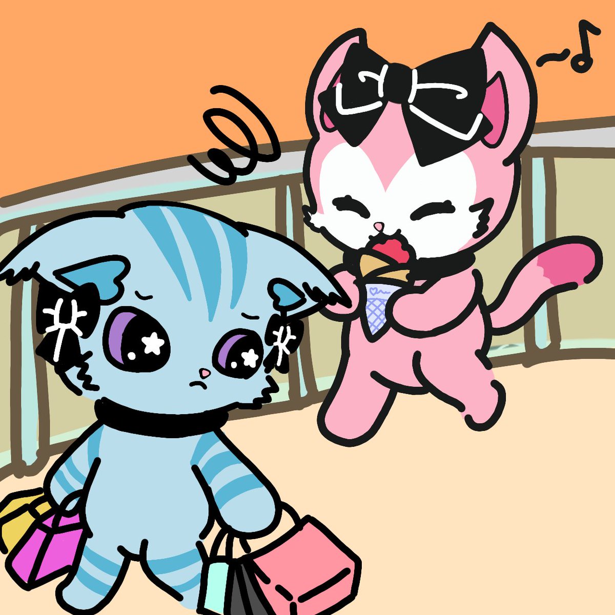 ゴールデンウイークはショッピングモールで買い物！
 #Beatcats版真剣お絵描き60分一本勝負