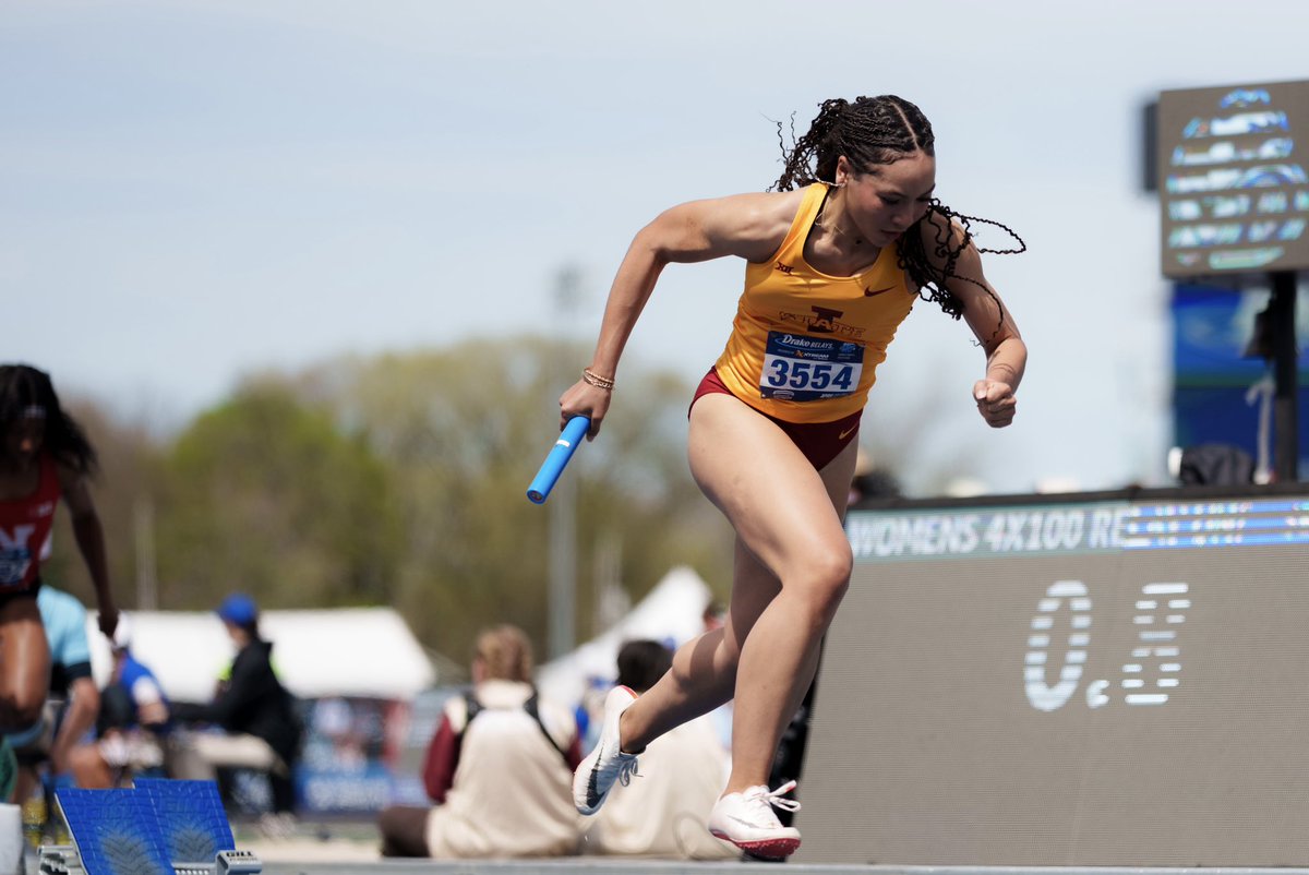 4x100 🔥

‣ Women // 45.74 (No. 9 ISU, 1st addition to list since 2021)
‣ Men // 40.49 SB

#CycloneSZN