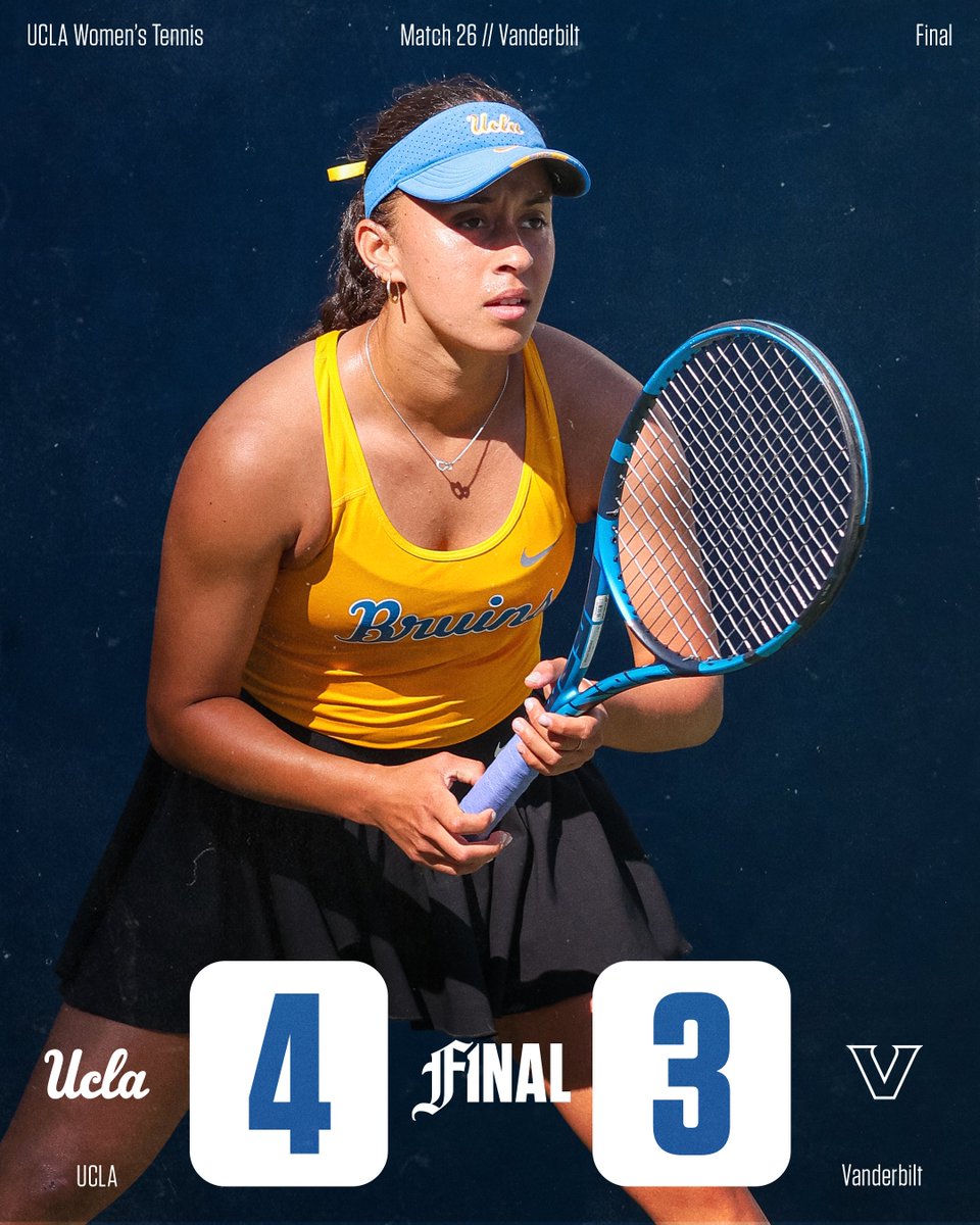 Bruins advance with a hard-fought victory in Tennessee, as Guichard gets the clincher at court No. 5. Moving on! #NCAATennis #GoBruins