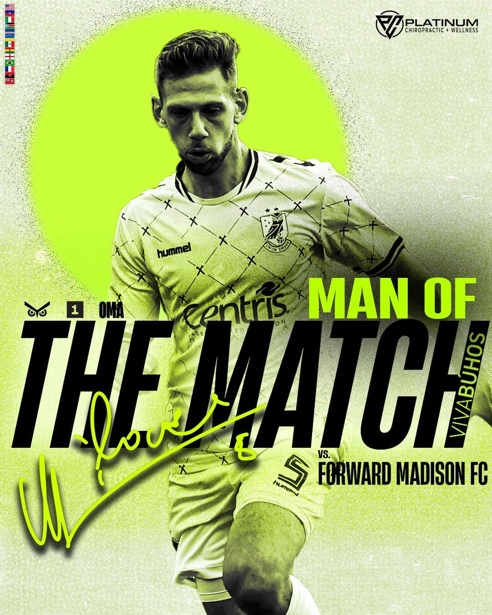 Union Omaha (@union_omaha) on Twitter photo Our Man of the Match today was unbeatable on the backline.
Shout-out to <a href="/_marcomilanese_/">Marco Milanese</a>! 👏
#OneMeansAll | #MADvOMA Our Man of the Match today was unbeatable on the backline.
Shout-out to <a href="/_marcomilanese_/">Marco Milanese</a>! 👏
#OneMeansAll | #MADvOMA