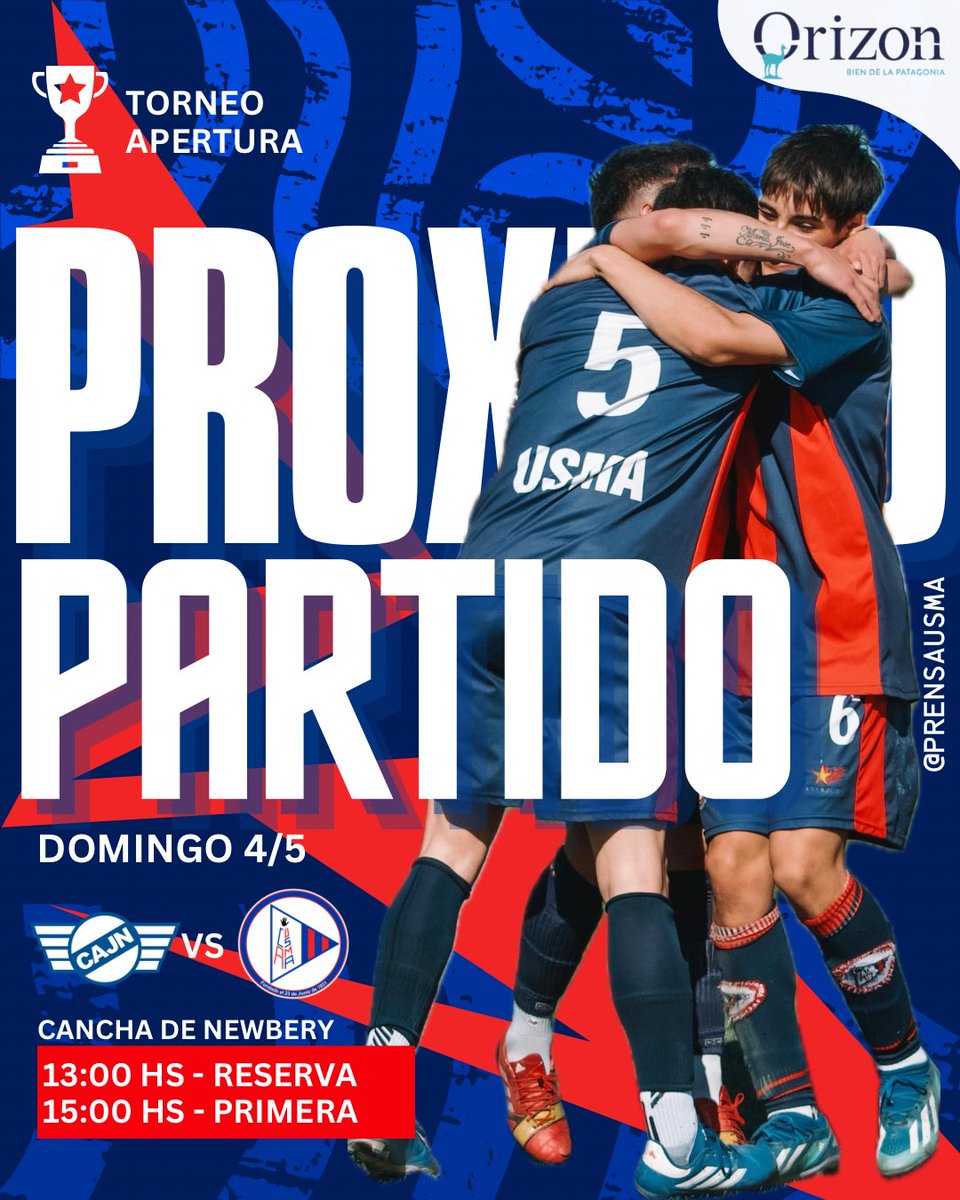 PrensaUSMA's tweet photo. JUEGA USMA 🟦🟥

🏆Torneo apertura 
🆚 Newbery
🗓️Domingo 4
⚽️Reserva 13:00 horas 
⚽️Primera división 15:00 horas 
🏟️Cancha de Newbery 

⚔️Vamos todos unidos 

#VamosUSMA #SomosUSMA https://t.co/saO172pXwd