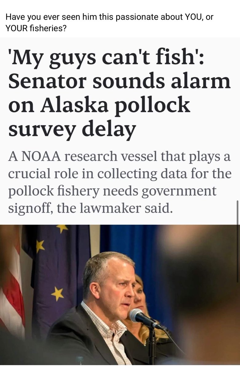 Trawler Bycatch Tracker 🦀 (@trawler_bycatch) on Twitter photo Disgraced Alaska senator <a href="/SenDanSullivan/">Sen. Dan Sullivan</a> runs to the defense of Seattle factory trawlers. Disgraced Alaska senator <a href="/SenDanSullivan/">Sen. Dan Sullivan</a> runs to the defense of Seattle factory trawlers.