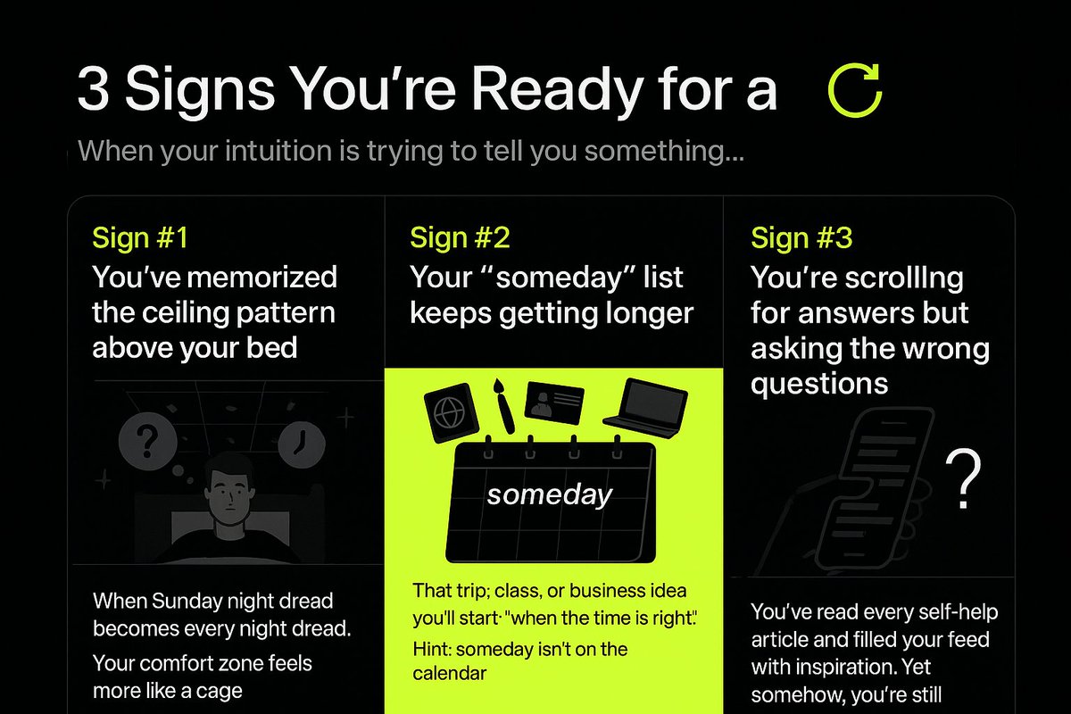 That feeling when you know something needs to shift but can't quite name it? 

If any of these hit a little too close to home, your intuition is trying to tell you something.