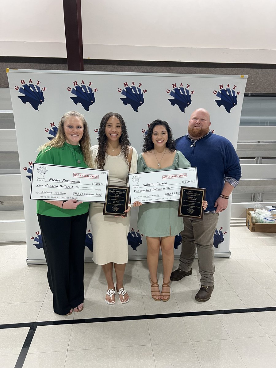 FHS Sports Medicine (@fostersportsmed) on Twitter photo Congratulations to ATSA’s Isabella and Nicole for receiving <a href="/GHATSdotORG/">GHATS</a> scholarships. <a href="/lcisdathletics/">LCISD ATHLETIC DEPT.</a> <a href="/FosterHSNews/">Foster High School</a> <a href="/LamarCISD/">Lamar CISD</a> Congratulations to ATSA’s Isabella and Nicole for receiving <a href="/GHATSdotORG/">GHATS</a> scholarships. <a href="/lcisdathletics/">LCISD ATHLETIC DEPT.</a> <a href="/FosterHSNews/">Foster High School</a> <a href="/LamarCISD/">Lamar CISD</a>
