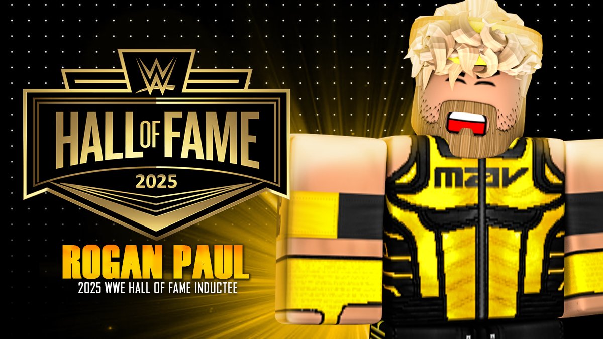 _WWERoblox's tweet image. NEXT #WWEHOF INDUCTEE!
The Maverick! #RoganPaul a former 2x Intercontinental Champion & 3x Tag Team Champion! has been Inducted into the 2025 Hall of Fame Class.