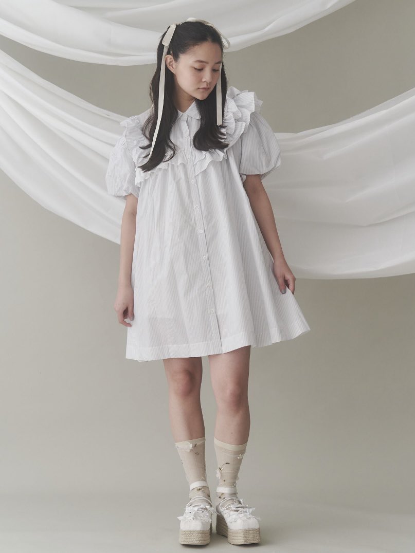 merry jenny stripe frillfrill ワンピース