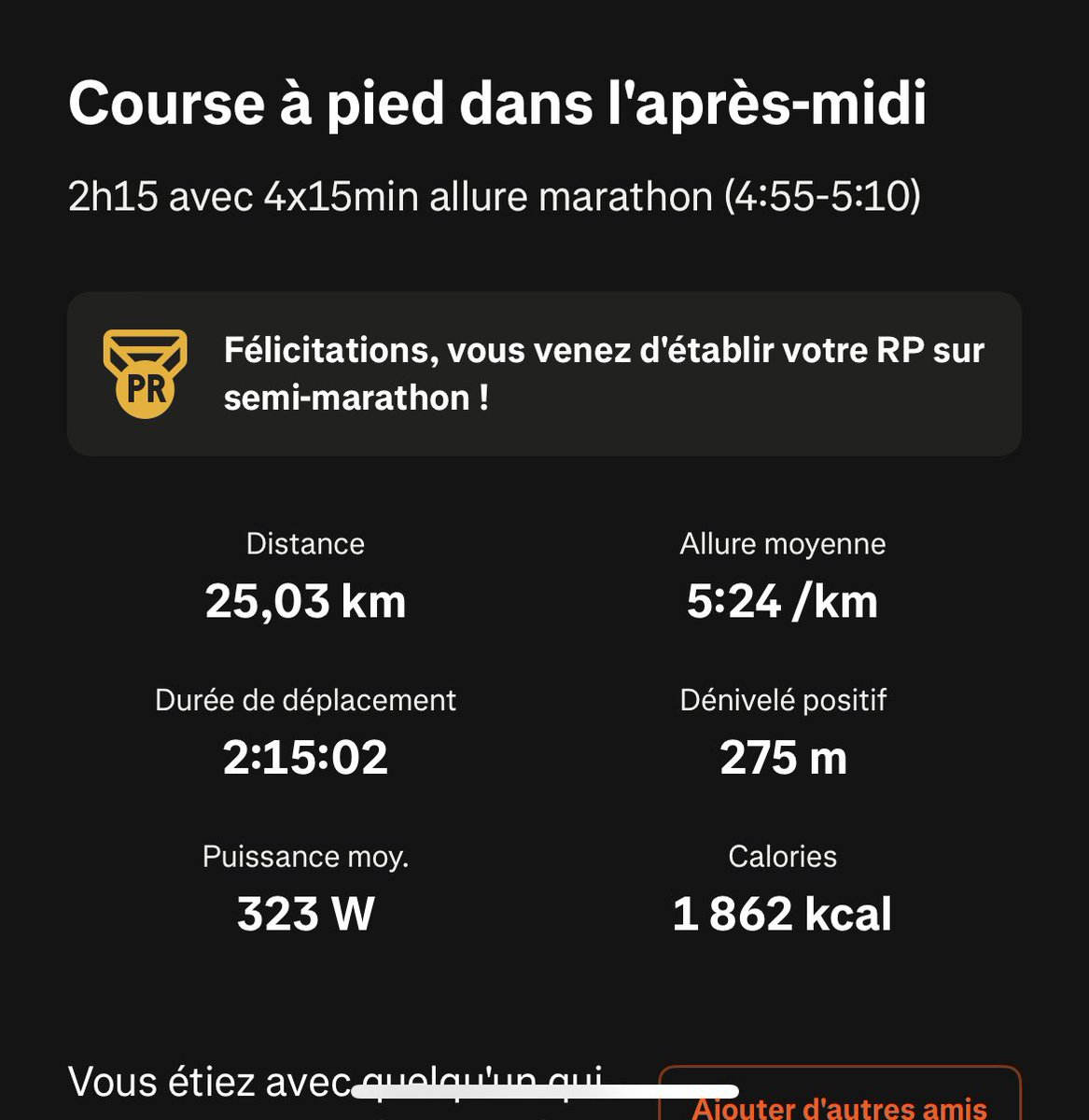 La prépa marathon continue