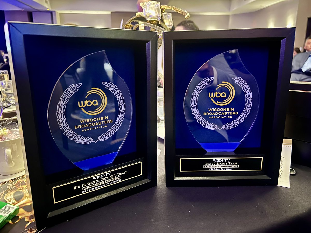 Dario Melendez (@dario_melendez) on Twitter photo Could not be more proud of our <a href="/WISN12News/">WISN 12 NEWS</a> #Big12Sports Team for taking home TWO <a href="/WIBroadcasters/">WBA</a> Awards!
#BestSportscast #BestSpecialtyProgram
<a href="/Steph__Sutton/">Stephanie Sutton</a> <a href="/JFiWISN/">Jared Fialko</a> <a href="/Tyler_Wied/">Tyler Wied</a> #WeDaBest #WBAGala Could not be more proud of our <a href="/WISN12News/">WISN 12 NEWS</a> #Big12Sports Team for taking home TWO <a href="/WIBroadcasters/">WBA</a> Awards!
#BestSportscast #BestSpecialtyProgram
<a href="/Steph__Sutton/">Stephanie Sutton</a> <a href="/JFiWISN/">Jared Fialko</a> <a href="/Tyler_Wied/">Tyler Wied</a> #WeDaBest #WBAGala
