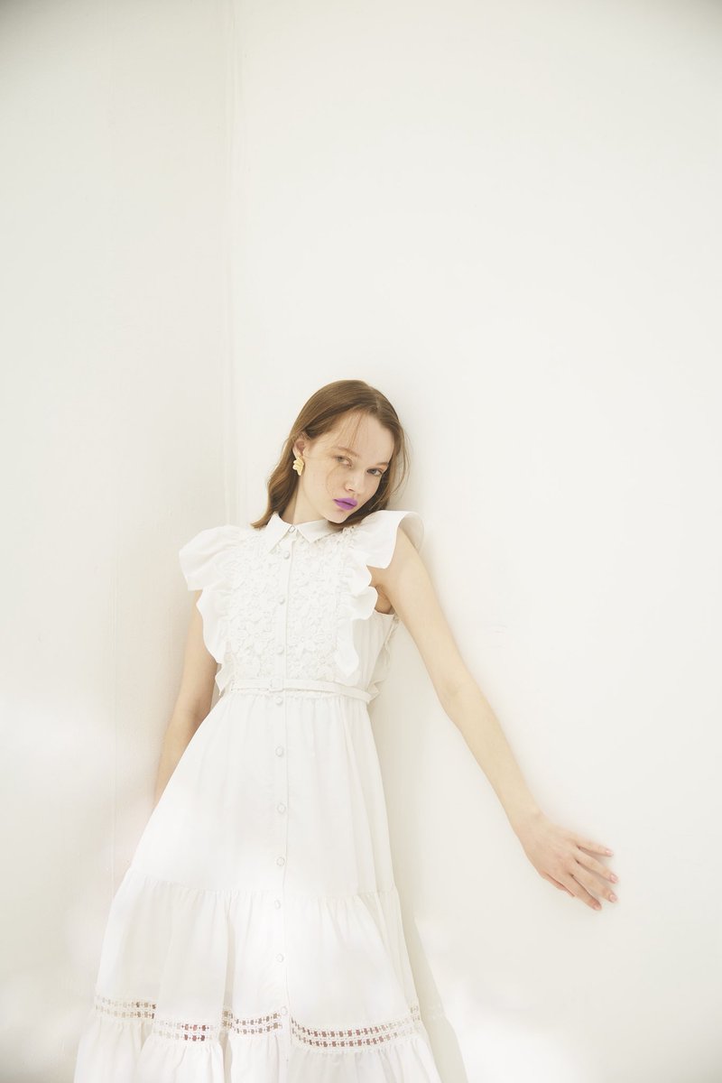 コットンレースフリルシャツワンピース AND COUTURE アンドクチュール