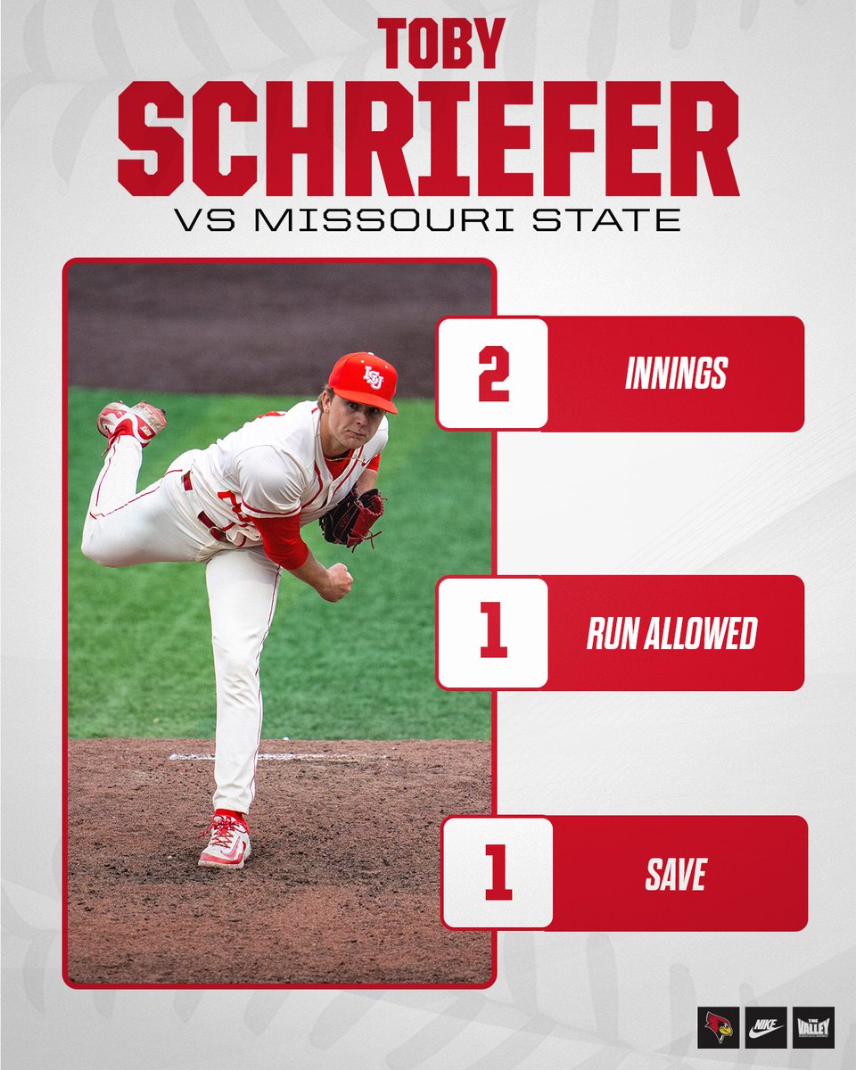 RedbirdBaseball's tweet photo. 👊👊

@TobySchriefer6  throws two innings of one-hit ball to earn his first career save! https://t.co/NOjtc7gX8m