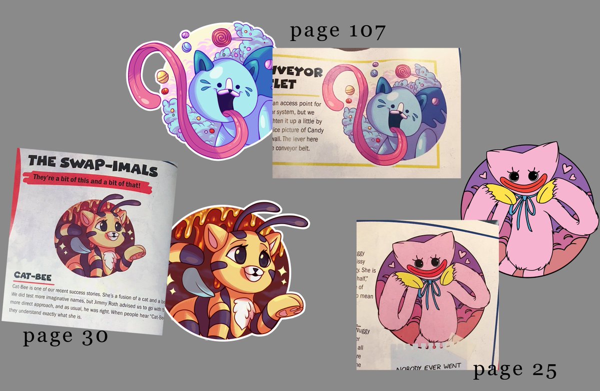 amberluvsbugs's tweet image. I realized that I never did share the work I did on the Scholastic Orientation book did I? My apologies, here is the stuff I contributed to it.
#PoppyPlaytime #Poppyplaytimebook #illustrationart