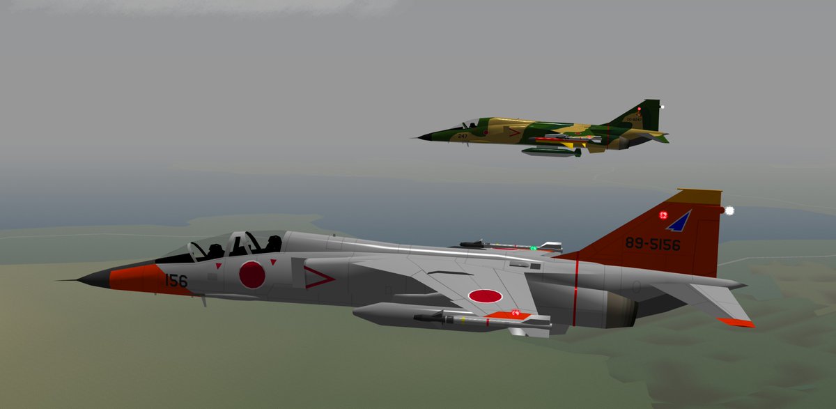 decaff_42's tweet photo. #YSFlight HQPGAC update expected to release soon. Here is a look at some new JASDF models! https://t.co/WADV5CkKWQ