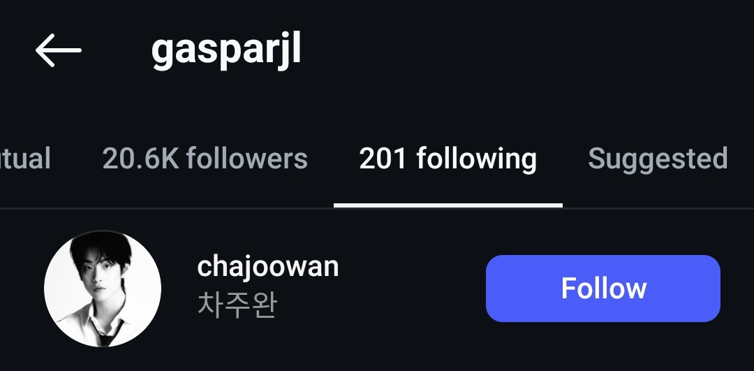 kind of unrelated but jl also used to follow actor cha joowan from the bl drama love for love's sake (the bl woongki acted in) 😭😭 which means he has probably watched lfls before universe league which also shows that this guy really is a woongki fan LMAO
