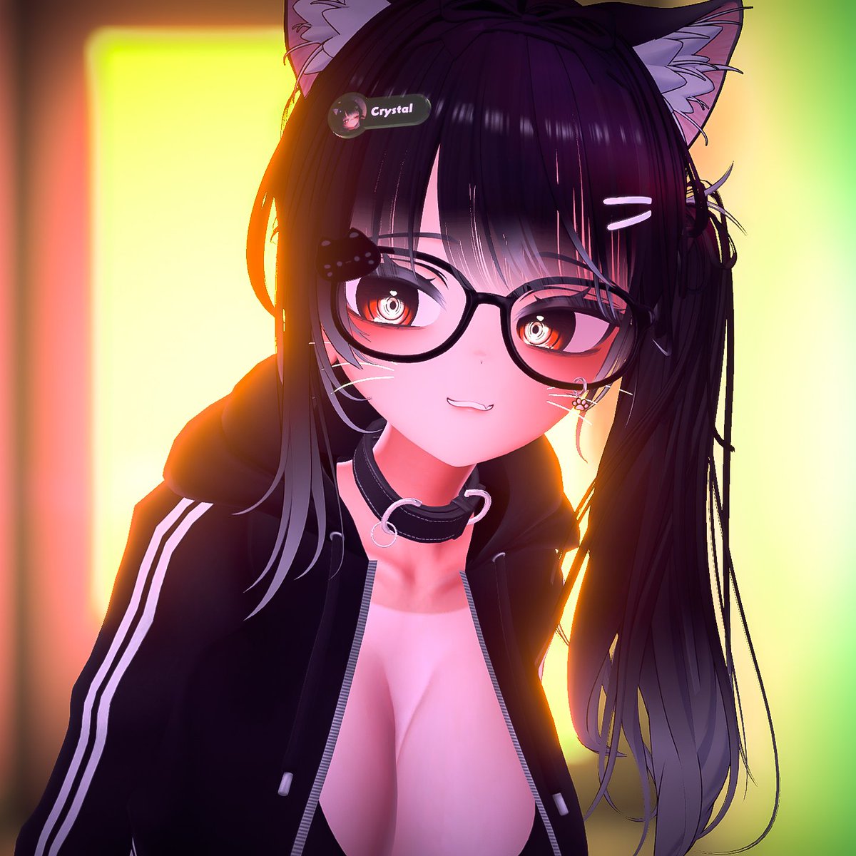 crystallixer's tweet image. Caught in the neon glow, just vibin~
