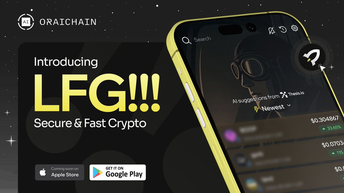 Oraichain (@oraichain) on Twitter photo π¨ Introducing LFG!!! β the all-in-one trading app that actually gets it π§ πΈ
π <a href="/lfg_land/">LFG!!!</a>
β‘οΈ Instant fiat on/off ramps (Google Pay, PayPal, bank transfers & cryptos)
π€Special: AI Pilot mode: AI-powered token discovery by @Thesis_io!
π Real-time alerts & portfolio tracking
π π¨ Introducing LFG!!! β the all-in-one trading app that actually gets it π§ πΈ
π <a href="/lfg_land/">LFG!!!</a>
β‘οΈ Instant fiat on/off ramps (Google Pay, PayPal, bank transfers & cryptos)
π€Special: AI Pilot mode: AI-powered token discovery by @Thesis_io!
π Real-time alerts & portfolio tracking
π