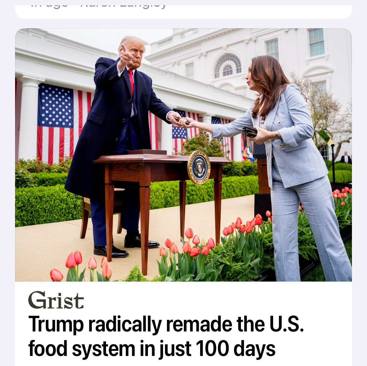 So did the Dust Bowl!  Trump just got us there quicker!