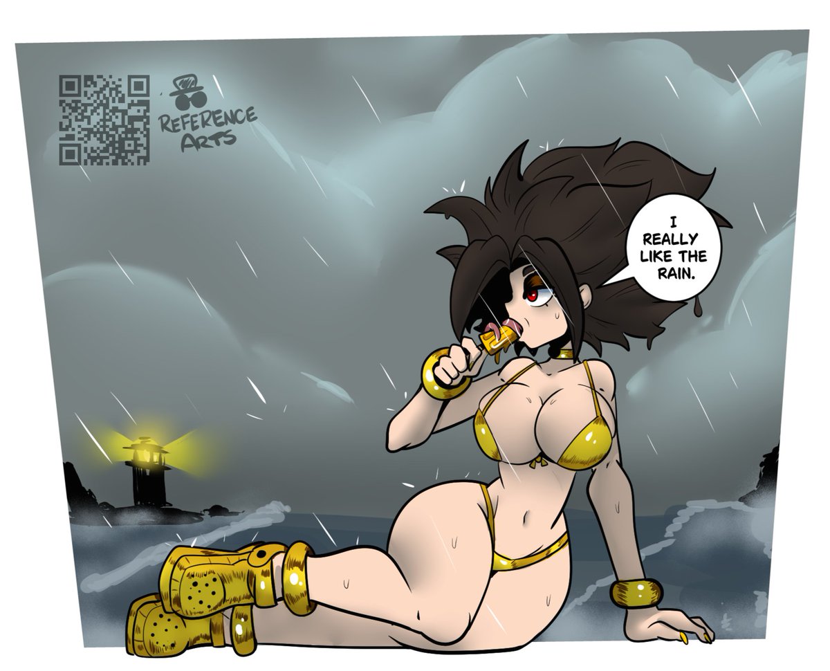 I suppose it is to be the Golden Bikini Week.💛💛 (Just made a little sketch)