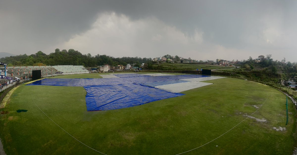 🇳🇵Game off. Rain plays spoilsport in today’s core camp fixture. 📣

#Rhinos #NepalCricket