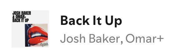 Spotify UK (@spotifyukcharts) on Twitter photo Back It Up (<a href="/joshbaker__/">Josh Baker</a> X Omar+) enters Daily Top Songs UK for the first time since release at #196, with 83,570 streams Back It Up (<a href="/joshbaker__/">Josh Baker</a> X Omar+) enters Daily Top Songs UK for the first time since release at #196, with 83,570 streams