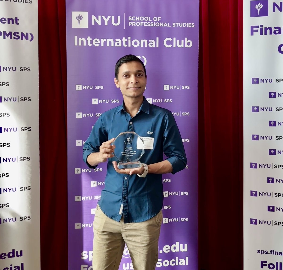 The best NYU SPS School wide organization of the year award 🥳🎉🎊