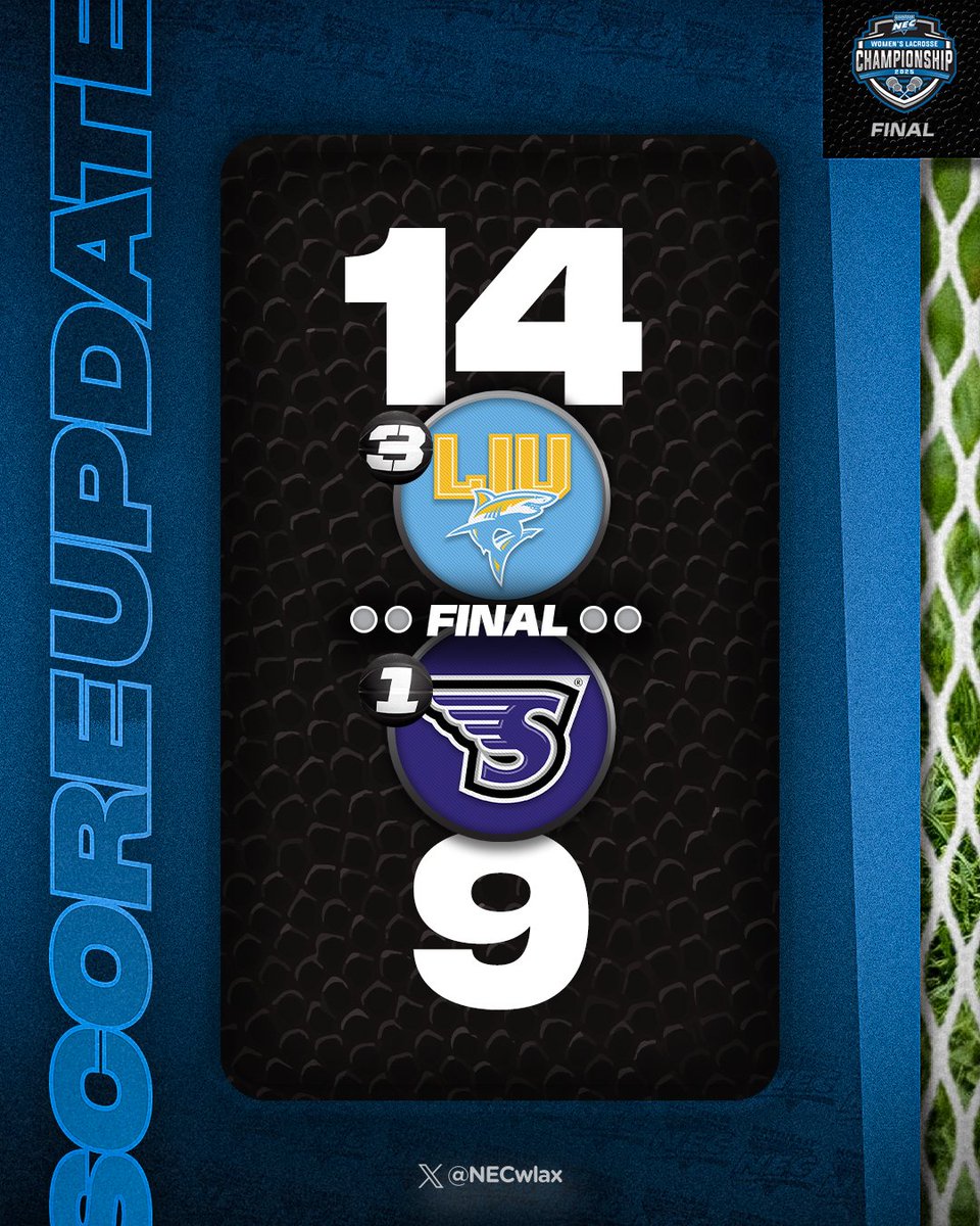 NEC Women's Lacrosse (@necwlax) on Twitter photo ๐ฆ ๐บ๐๐๐๐ ๐พ๐๐๐, ๐ช๐๐๐๐๐๐๐๐๐๐๐ ๐ฌ๐
๐๐๐๐๐
Fin-ishing what they started, <a href="/LIUWLax/">LIU Women's Lacrosse</a> pulls away to make it back-to-back #NECWLAX titlesโผ๏ธ
#NECchamps๐ฅ๐ ๐ฆ ๐บ๐๐๐๐ ๐พ๐๐๐, ๐ช๐๐๐๐๐๐๐๐๐๐๐ ๐ฌ๐
๐๐๐๐๐
Fin-ishing what they started, <a href="/LIUWLax/">LIU Women's Lacrosse</a> pulls away to make it back-to-back #NECWLAX titlesโผ๏ธ
#NECchamps๐ฅ๐