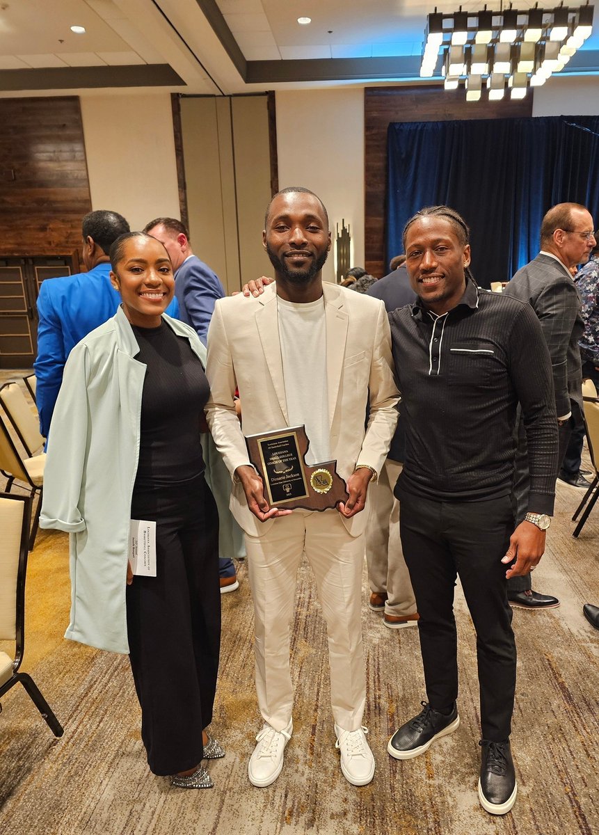 LSUA_MBB's tweet image. Congratulations to our 2025 Louisiana Small College Coach & Player of the year @coachdmojack @KashieNatt1 Well deserved! 💜💛