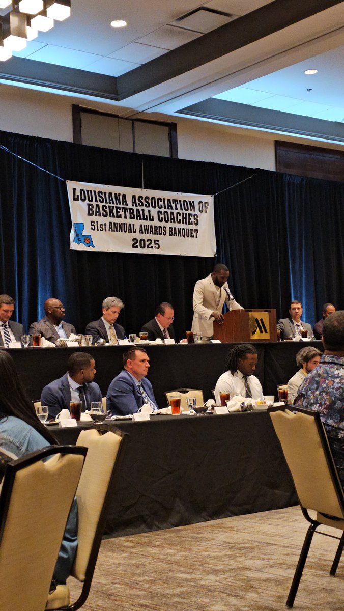 LSUA_MBB's tweet image. Congratulations to our 2025 Louisiana Small College Coach & Player of the year @coachdmojack @KashieNatt1 Well deserved! 💜💛