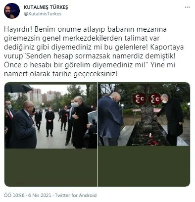 SenerturkyLmaz's tweet image. İYİ Partili #AyyüceTürkeş babası Alparslan Türkeş&apos;in kabrini ziyaretinde ekibiyle saldırıya uğramış
Şaşırdıkmı
Oğlu @kutalmisturkes 2021&apos;de
#İYİPARTİ kurulduğu günden beri
yasak
#sapık,#ermeni #Öcalan #TBMM&apos;de konuşsun
#BaşbuğTürkeş&apos;in ziyaret eder kabrini
x.com/SenerturkyLmaz…