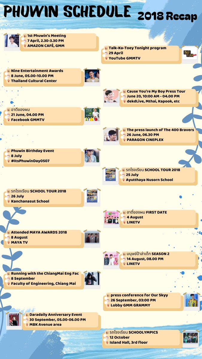 Minnie_winniee's tweet photo. Phuwin 2018 Recap 🐼🤍🤗
p.s. If there is a schedule that has not been included, please let me know.
#PhuwinSchedule #phuwintang #on2018 #Recap https://t.co/7fcfWfYiV0