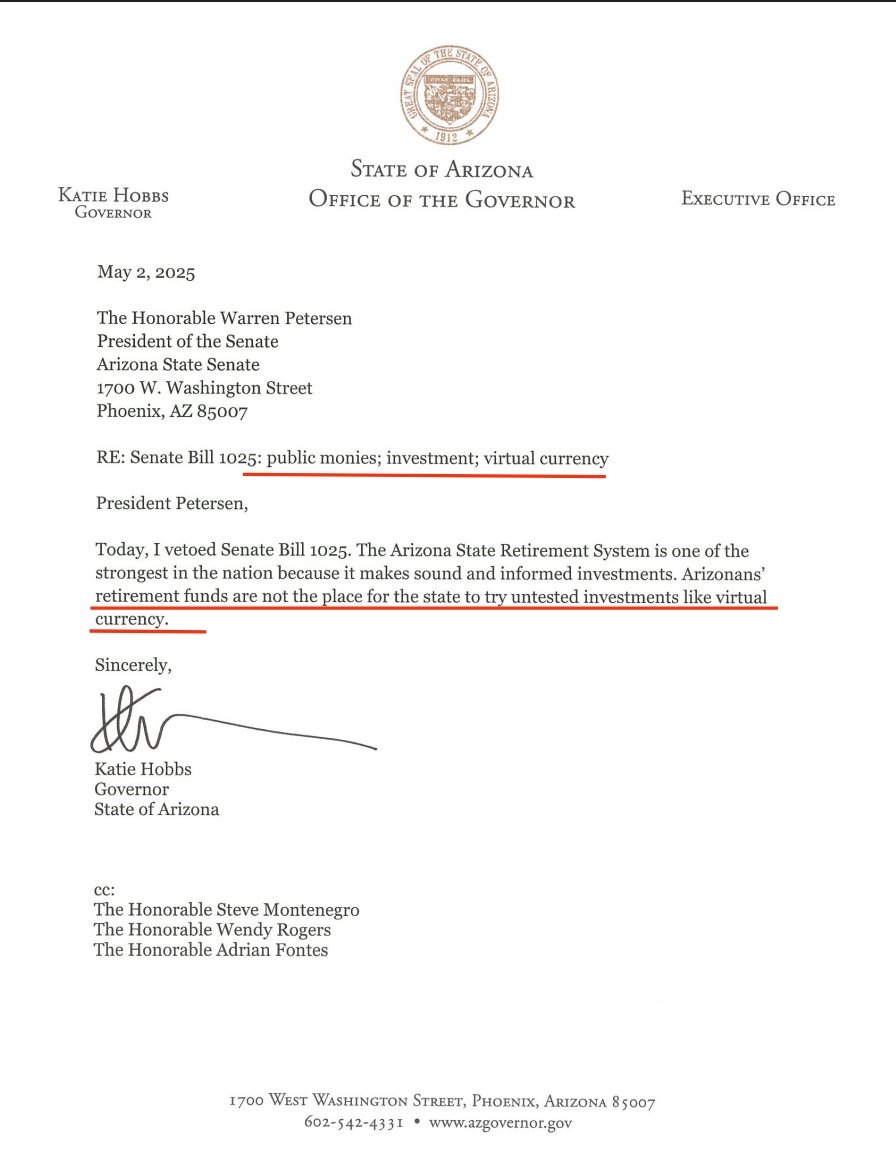 State of ARIZONA vETO 