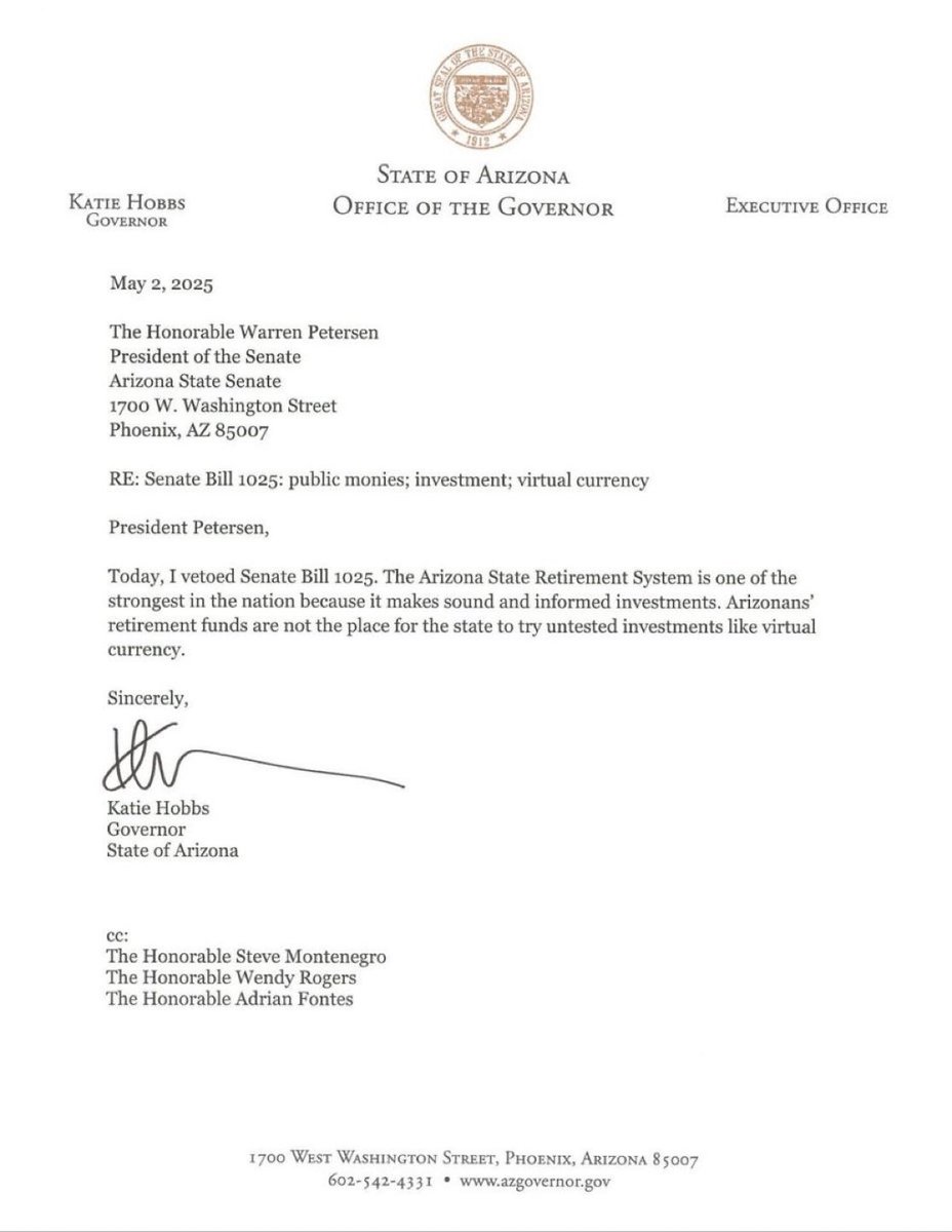 Arizona had the opportunity to lead as the first state with a Strategic  Bitcoin Reserve. Instead, today, Governor Hobbs vetoed the bill. She called  Bitcoin “untested”. We need more elected officials who