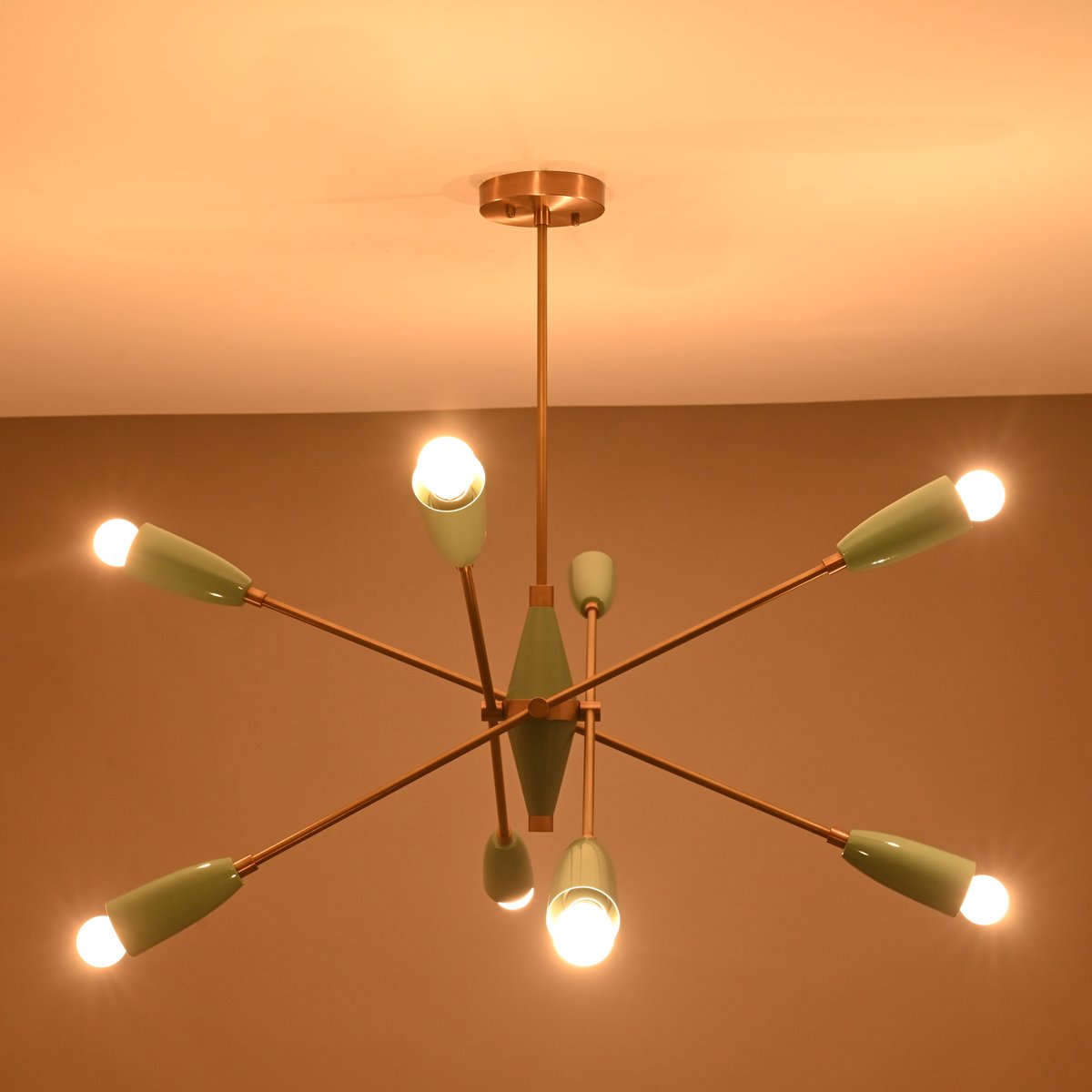 BrassLeafStudio's tweet photo. Mint Green Sputnik Chandelier blends mid-century style with modern flair — perfect for living rooms, dining areas, or creative spaces.
✨ Handcrafted elegance
🟡 Warm brass finish
📏 32" width x 27" height
Shop now https://t.co/jPaAc0Z936
#HomeDecor #InteriorDesign https://t.co/Fs6ujSHZwr