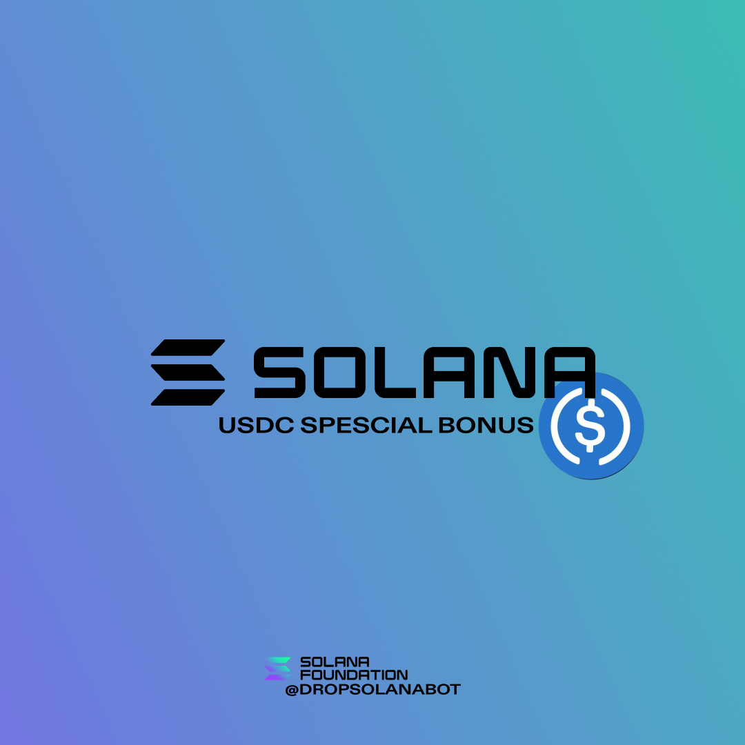 Exclusive for SOLANA USERS 🔹, there is a SPECIAL BONUS: earn free SOL tokens from  
🔹1 up to 50 SOL 🔹! 
Plus, you can win USDC prizes ranging from 
🔹250 to 2000 USDC. 🔹!
Don’t miss this unique opportunity to increase your crypto holdings.
Join the USDC ROULETTE AIRDROP event