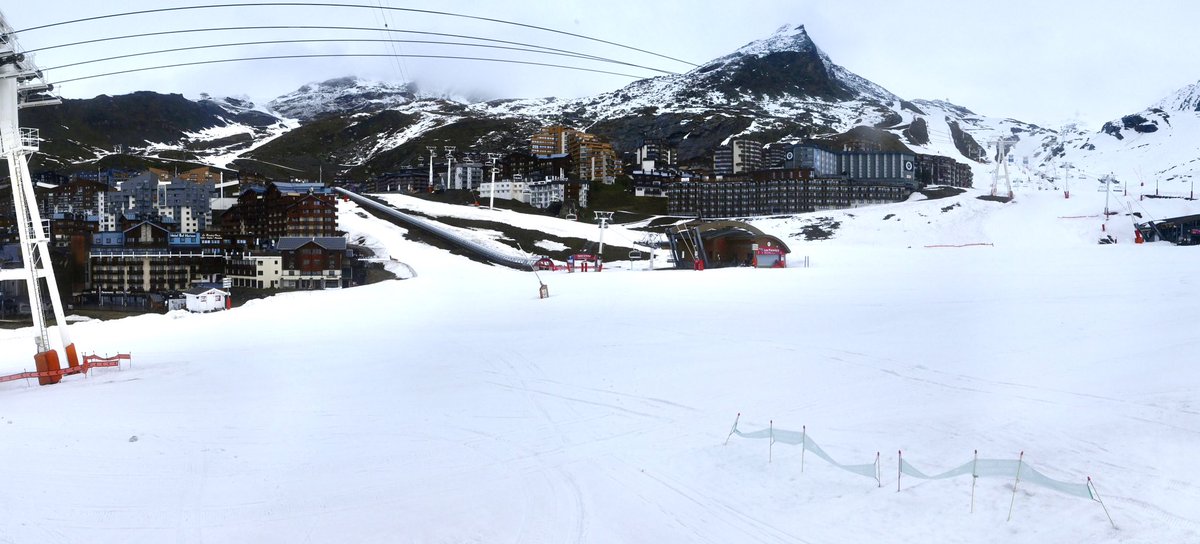Final day of the 24/25 ski season in Val Thorens &amp; Orelle today. Overcast, but plenty of the ski area open and lots of activities &amp; events planned. Skiing starts again in about 6½ months and the Summer season starts on 5 July. 

Time to sort the Winter Montage out...
#LaTania