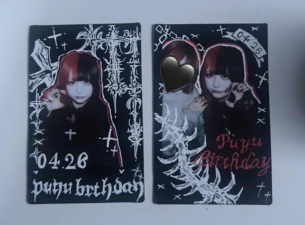 かっこいいチェキの落書きできる自信はある🖤☠️ #コンカフェ #チェキ