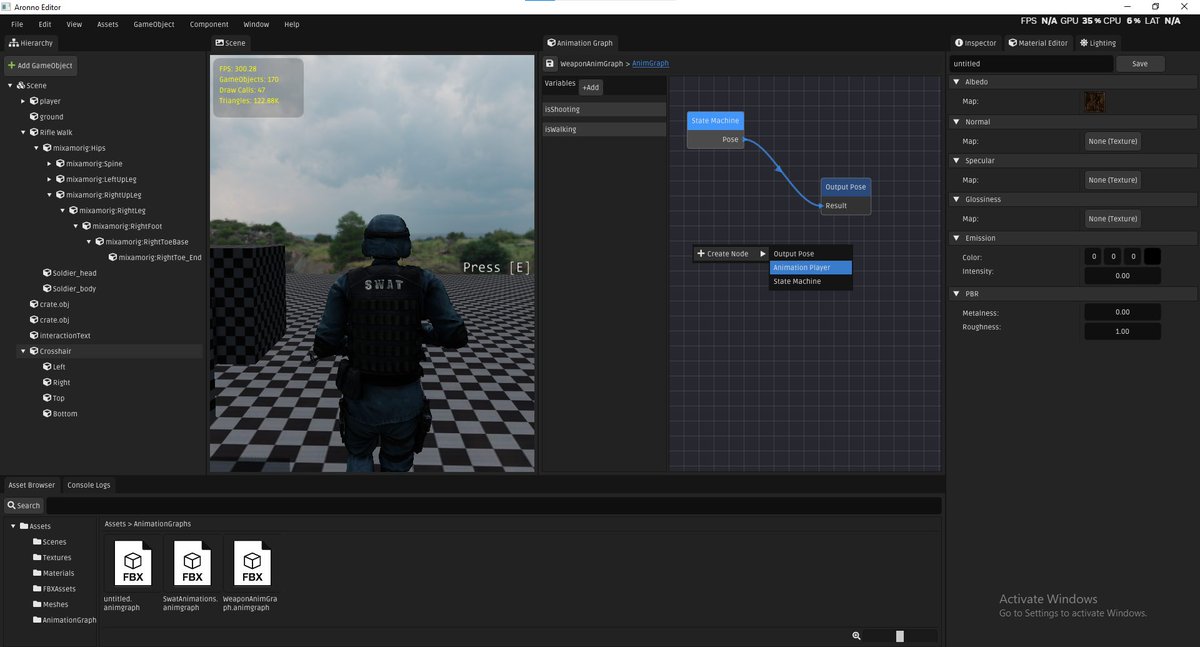 stringvariable's tweet image. First look of my personal game engine project called the Aronno Engine (still in development) #game #gameengine #solodev #unity #ue5 #godot