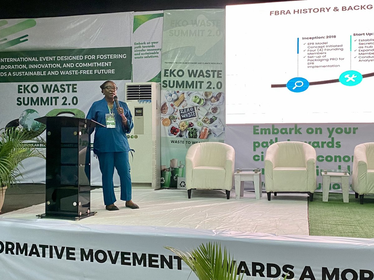 fbralliance's tweet photo. Day 2 at #EKOWasteSummit2025 was a powerful showcase of producer-led innovation, with @fbranigeria leading the charge for sustainable packaging and a circular economy in Nigeria. Here’s a quick recap! https://t.co/ILEoNbH0qY
