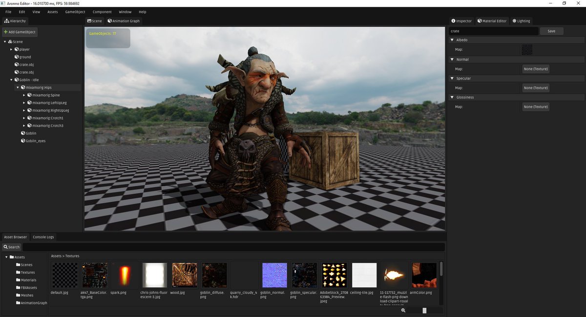 stringvariable's tweet image. First look of my personal game engine project called the Aronno Engine (still in development) #game #gameengine #solodev #unity #ue5 #godot