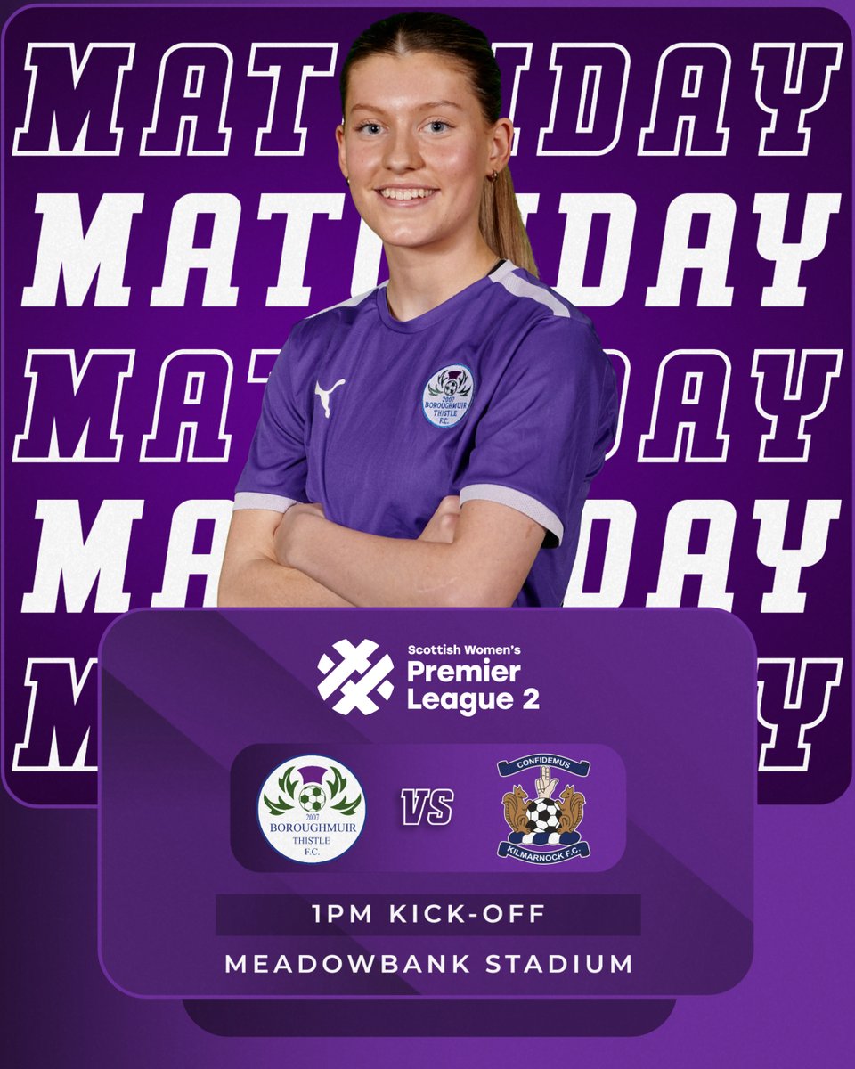 Boroughmuir Thistle (@btfc07) on Twitter photo Finally back home this afternoon π‘
π <a href="/KilmarnockWFC/">Kilmarnock FC Women</a>
π <a href="/SWPL/">Scottish Women's Premier League</a> 2
π 1pm KO
ποΈ Meadowbank Stadium (π¦π―π΅π¦π³ π·πͺπ’ π΅πΆπ³π―π΄π΅πͺππ¦ ππ¦π§π΅ π°π§ ππ±π°π³π΅π΄ ππ¦π―π΅π³π¦)
ποΈ PATG via cash or card
π· Β£8/5, U13s FREE
π² LIVE updates via <a href="/ThistleLive/">Thistle Live</a>
#BTFC π£ Finally back home this afternoon π‘
π <a href="/KilmarnockWFC/">Kilmarnock FC Women</a>
π <a href="/SWPL/">Scottish Women's Premier League</a> 2
π 1pm KO
ποΈ Meadowbank Stadium (π¦π―π΅π¦π³ π·πͺπ’ π΅πΆπ³π―π΄π΅πͺππ¦ ππ¦π§π΅ π°π§ ππ±π°π³π΅π΄ ππ¦π―π΅π³π¦)
ποΈ PATG via cash or card
π· Β£8/5, U13s FREE
π² LIVE updates via <a href="/ThistleLive/">Thistle Live</a>
#BTFC π£