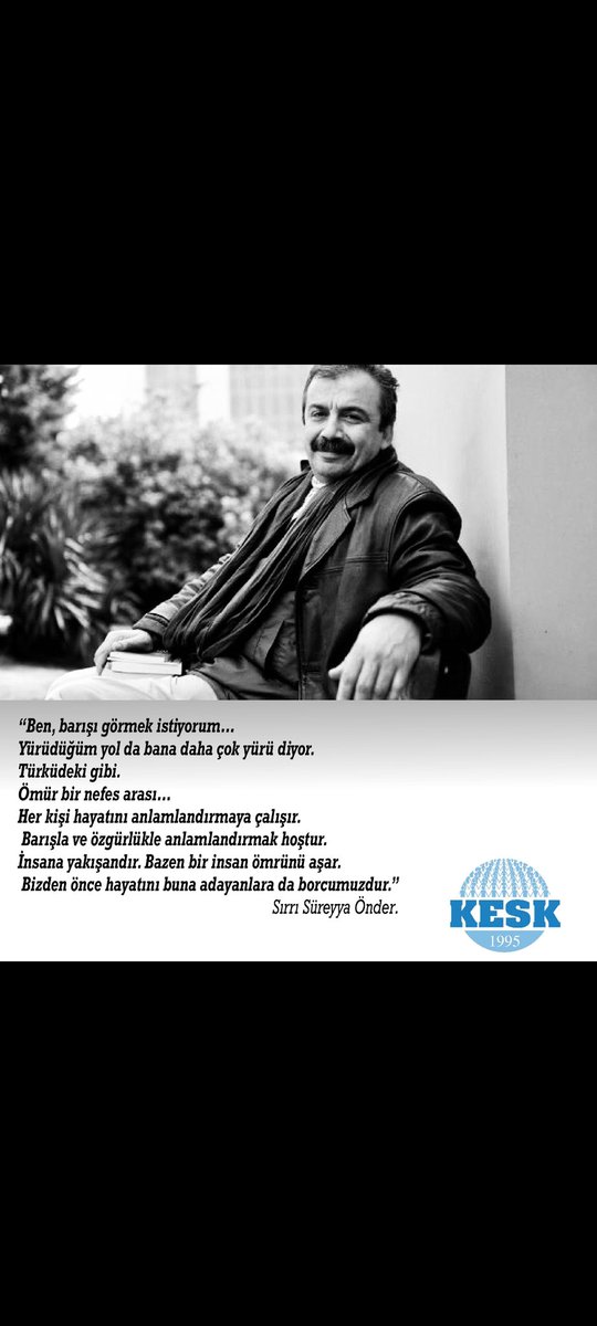 Sen barışın,
Sen umudun,
Sen hoşgörünün,
Sen direnmenin SIRRI'sın...