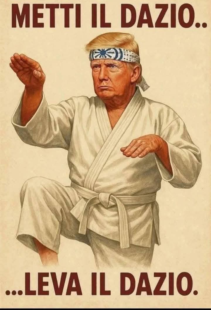 Francesco B. (@baffi_francesco) on Twitter photo L'unica speranza che alle prossime elezioni in Italia vinca il centro-sinistra è che Trump continui a sparare cazzate a ripetizione e a promulgare leggi ad minchiam, Canada, Australia e Groenlandia insegnano. L'unica speranza che alle prossime elezioni in Italia vinca il centro-sinistra è che Trump continui a sparare cazzate a ripetizione e a promulgare leggi ad minchiam, Canada, Australia e Groenlandia insegnano.