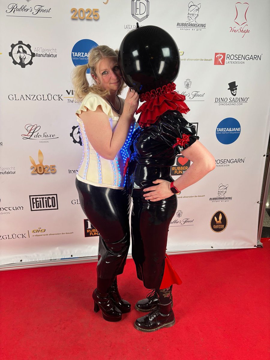 Boundinlatex (@boundinlatex) on Twitter photo Well after been ill for few weeks after the easter meet, I'm feeling better wanted to share this cute pic of mira and I xx #latex #efm Well after been ill for few weeks after the easter meet, I'm feeling better wanted to share this cute pic of mira and I xx #latex #efm