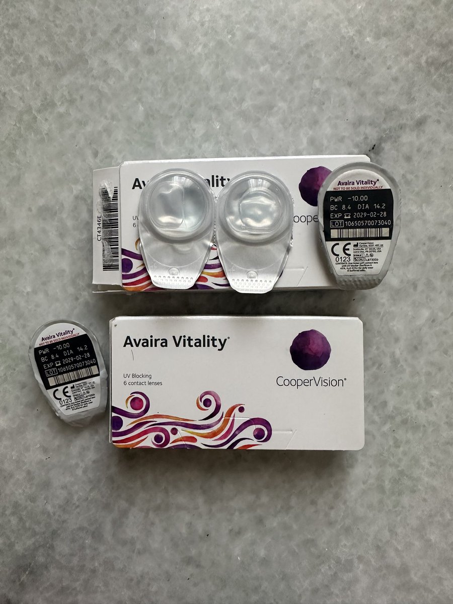 emaadelaide's tweet photo. WTS Jual Preloved Softlens Avaira Vitality minus - 10.00 (bening)

Ori ya beli di optik melawai, yang 1 box masih segel (isi 6pcs). Yang 1 lagi udah di buka sisa 4pcs.

Dijual karena udah ga kepake karena udah lasik mata

💰500k (kalo ambil semua)
💰325k (ambil 1 box) https://t.co/lgTSaxiKg3