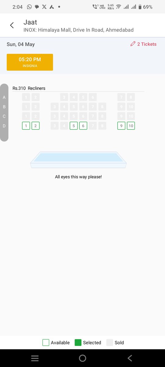 nripendraj9's tweet photo. @LegendDeols @MythriOfficial @AAFilmsIndia @peoplemediafcy @megopichand @MaxMediaSai @aapkadharam Occupancy level of Mass #BlockbusterJaat in 4th week 🔥🔥
in Minimum shows,also on Extremely ODD timing
#Jaat is a CLEAN HIT &amp; now increasing towards SUPERHIT if retains shows in coming weeks
#SunnyDeol is AGELESS REAL ORGANIC SUPERSTAR of Indian Cinema 💪💪
@RandeepHooda Superb https://t.co/psxikob3ip