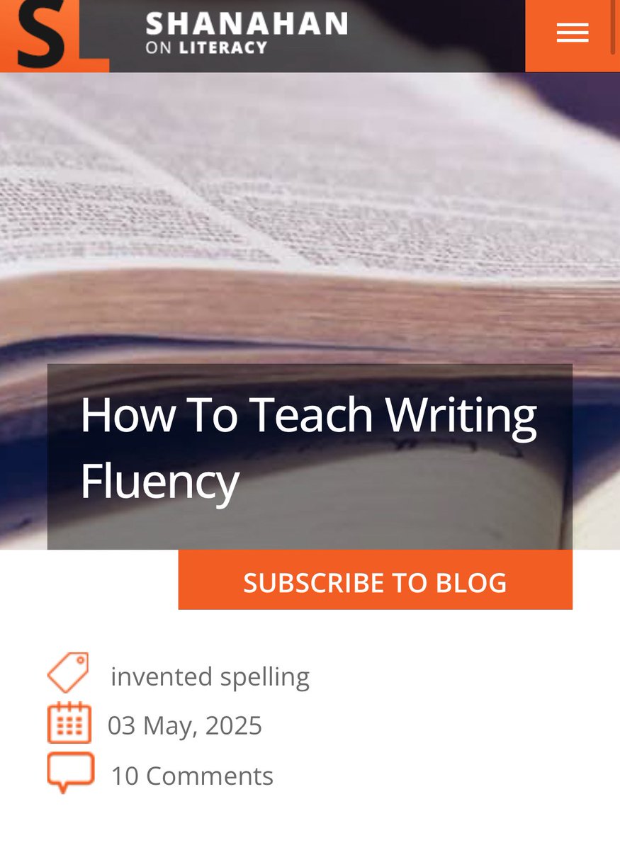 Alex Quigley (@alexjquigley) on Twitter photo Brilliant blog by <a href="/ReadingShanahan/">Timothy Shanahan</a> on writing fluency:
“Writing fluency has been neglected for too long. It may not seem important, but it is a key ingredient in writing quality”
In the coming weeks of national exams, writing fluency will prove vital.
shanahanonliteracy.com/blog/how-to-te… Brilliant blog by <a href="/ReadingShanahan/">Timothy Shanahan</a> on writing fluency:
“Writing fluency has been neglected for too long. It may not seem important, but it is a key ingredient in writing quality”
In the coming weeks of national exams, writing fluency will prove vital.
shanahanonliteracy.com/blog/how-to-te…