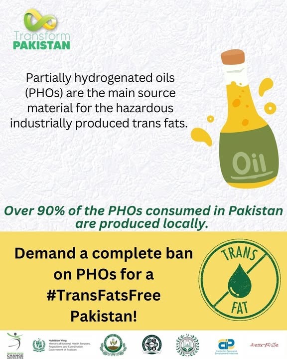 𝗗𝗶𝗱 𝘆𝗼𝘂 𝗸𝗻𝗼𝘄?
Over 𝟵𝟬% of the Partially Hydrogenated Oils (PHOs) — the primary source of deadly trans fats in Pakistan — are manufactured right here at home. These toxic fats are silently fueling heart disease and claiming lives across the country.
This is a public