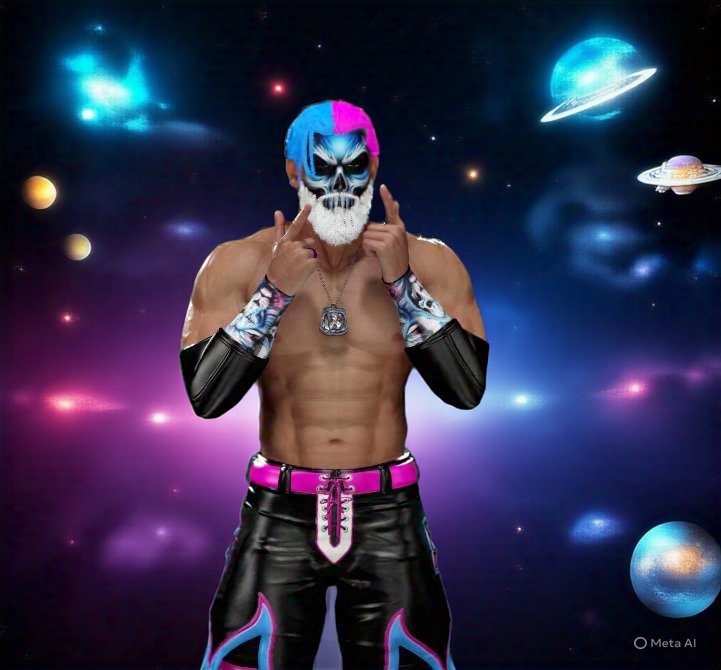 NbWolves's tweet image. A picture of my created wrestler named Jedi Nico Connors in space celebrating Star Wars Day! May The 4th Be With You! #MayThe4thBeWithYou #StarWarsDay